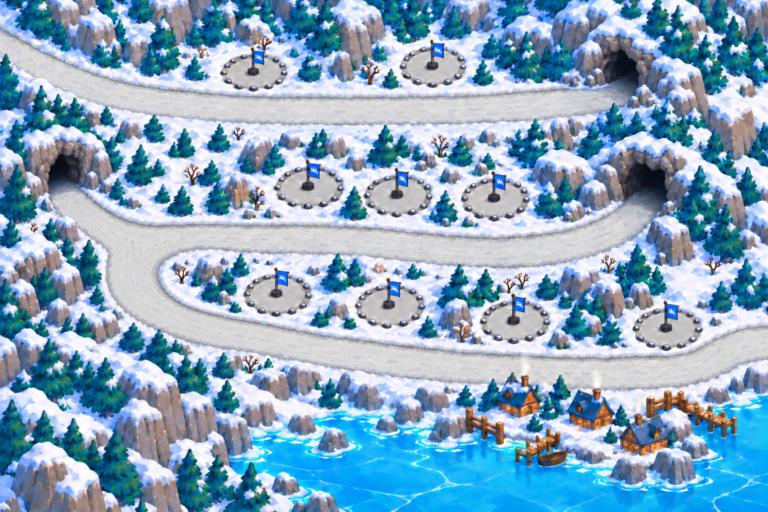 Hearthpine caves and a pack leader in development — development artwork